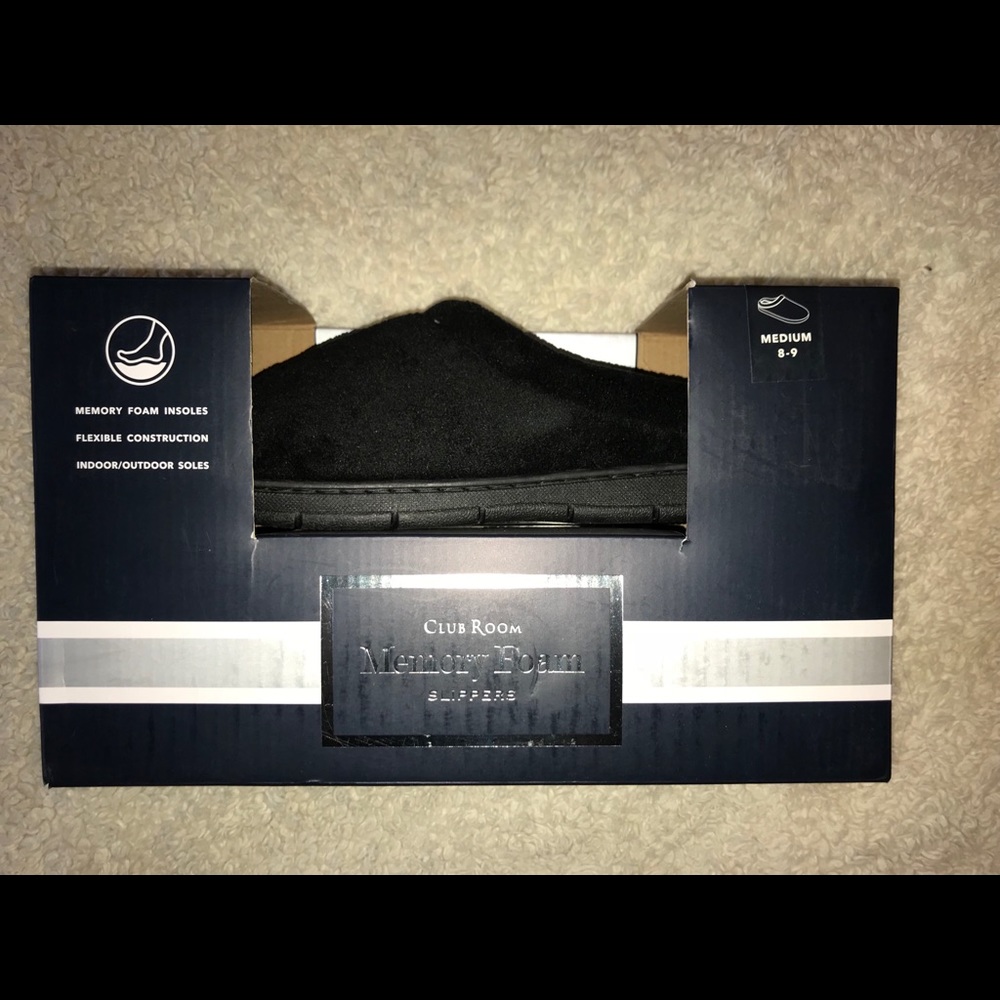 🔥New Club Room Men’s Slippers Size M 8-9